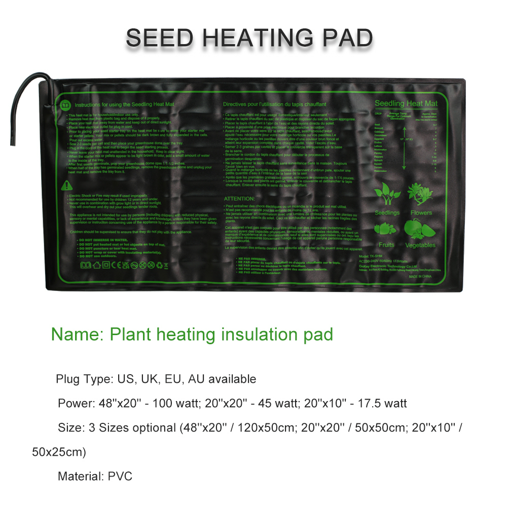 묘목 난방 패드, 방수 종자 식물 발아 복제 스타터 매 - Heat Mat Seedling 리뷰 및 가격