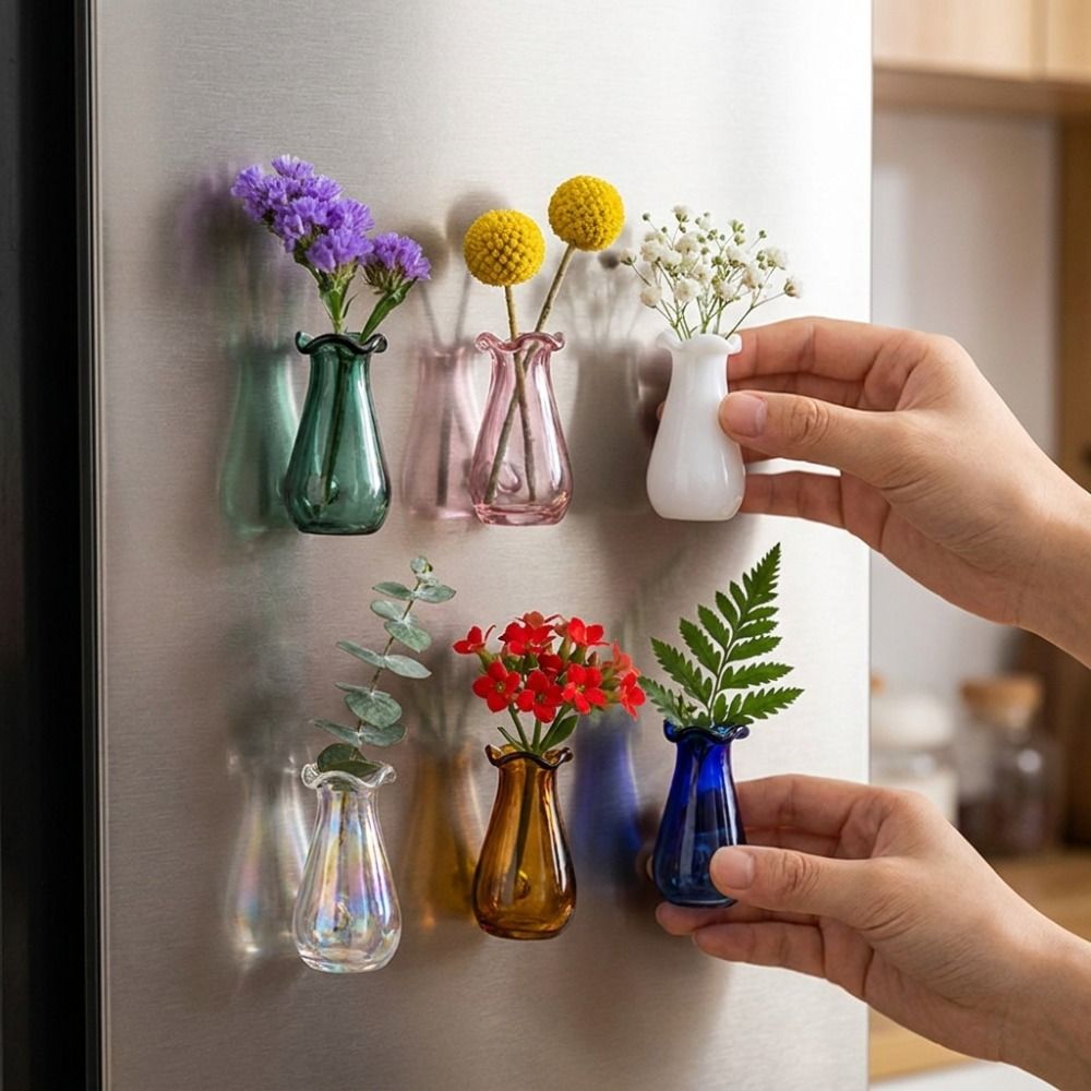 6Pcs DIY 3D 미니 꽃병 자석 현대적인 절묘한  - Propagation Station Vase 리뷰 및 가격